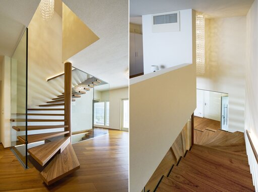 Spike – Escalera flotante de cristal con una arquitectura transparente y ligera