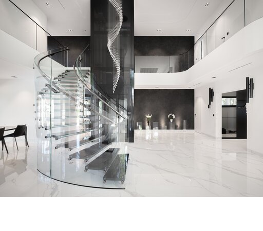 Mistral Black Helical - Gebogene Glastreppe Berlin Siller Glastreppen 4