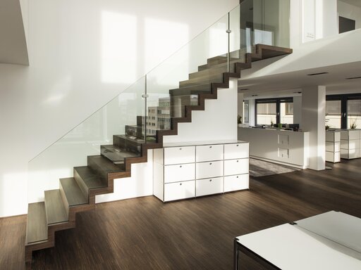 Zig-Zag Straight – Barandilla de diseño transparente de cristal para la arquitectura moderna